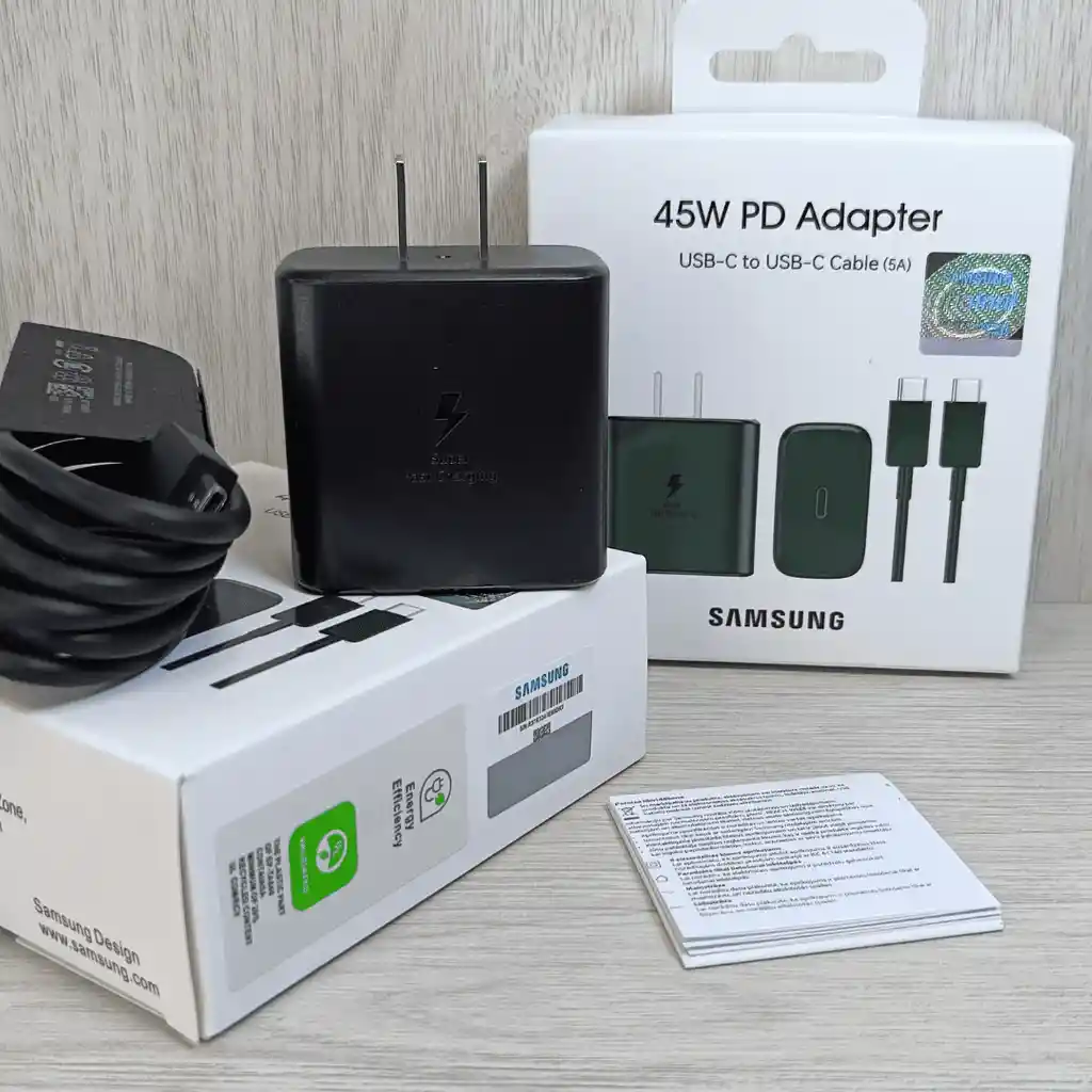 Cargador Samsung 45w Original Con Cable Usb-c – Carga Súper Rápida