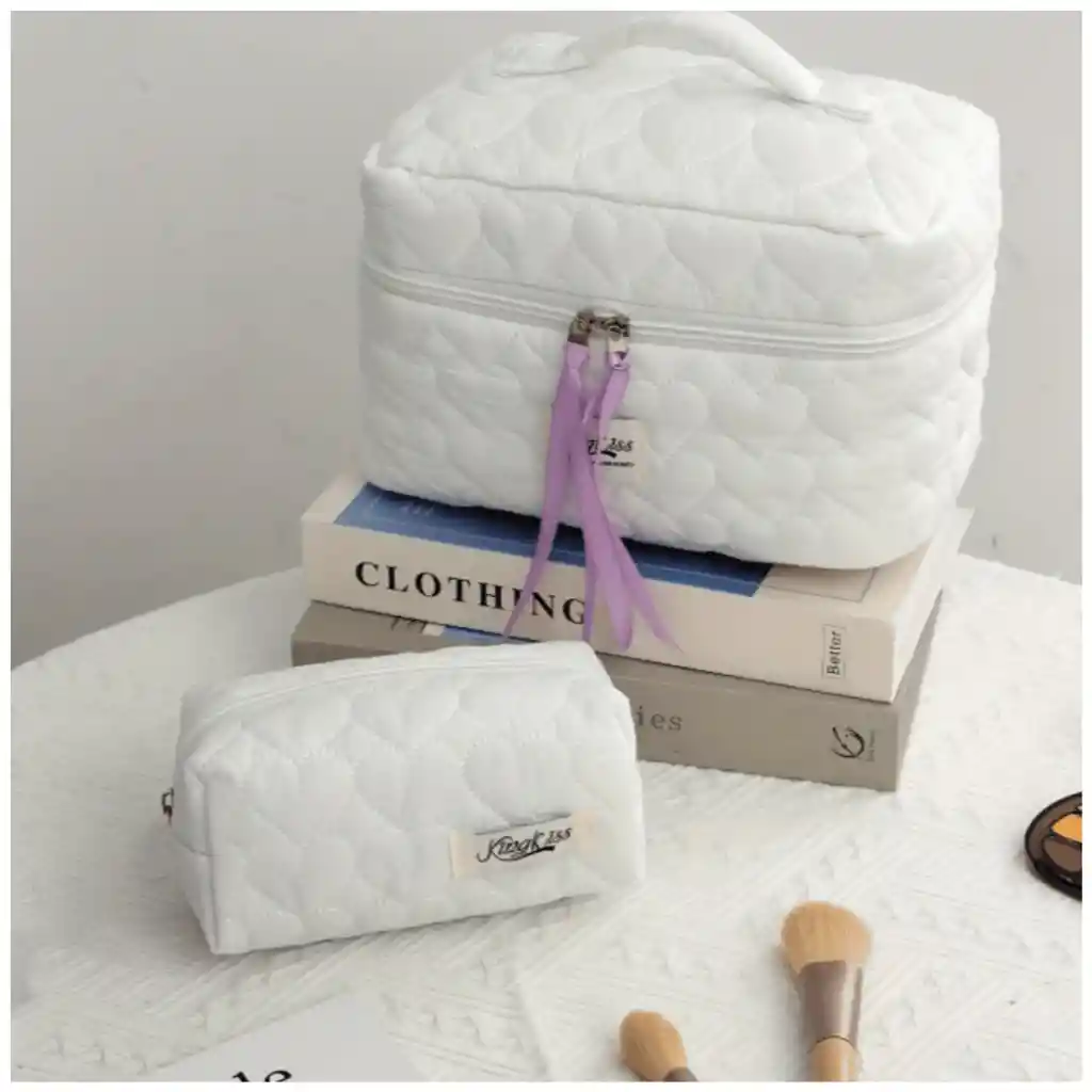 3 Cosmetiqueras Bolso Organizador Maquillaje Viaje Acolchado
