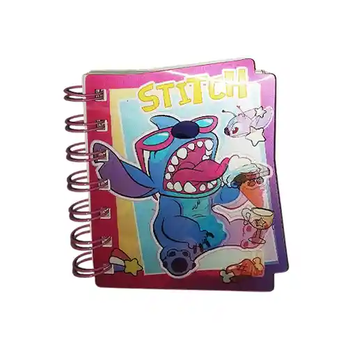 Libreta Hologramada Pequeña Stitch