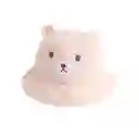 Gorro Beige Explorador Con Diseño De Osito Para Bebé, Sombrero Para El Sol, Con Correa De Barbilla De Ajuste Con Resorte, Material Suave