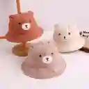 Gorro Beige Explorador Con Diseño De Osito Para Bebé, Sombrero Para El Sol, Con Correa De Barbilla De Ajuste Con Resorte, Material Suave