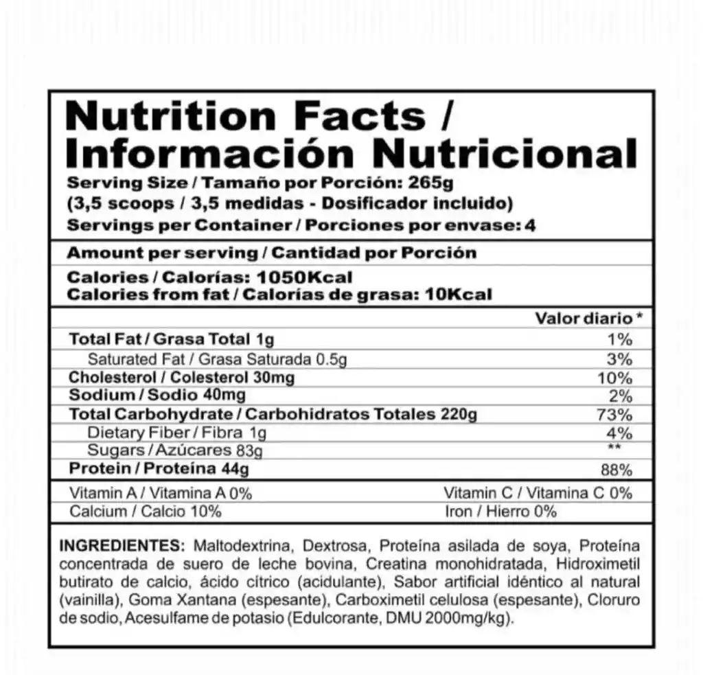 Megaplex Creatine Power 2 Lb - Proteína De Suero De Leche + Creatina Monohidrato