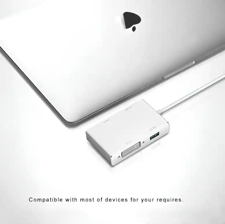 Tipo-c 3.1 Hdmi + Vga + Dvi + Usb3.0 Convertidor Usb-c