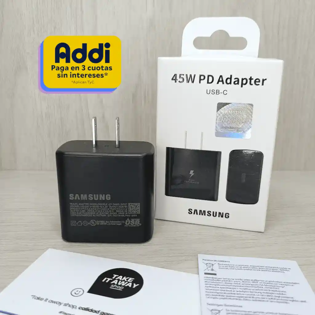 Cargador Samsung 45w Original – Cubo De Carga Usb-c | Súper Rápido