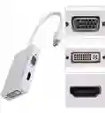 Convertidor 3 En 1 Mini Display Port Hdmi/vga/dvi