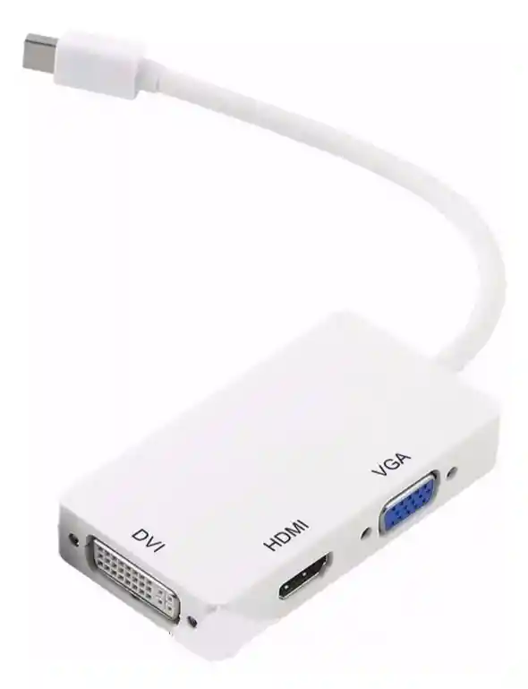 Convertidor 3 En 1 Mini Display Port Hdmi/vga/dvi