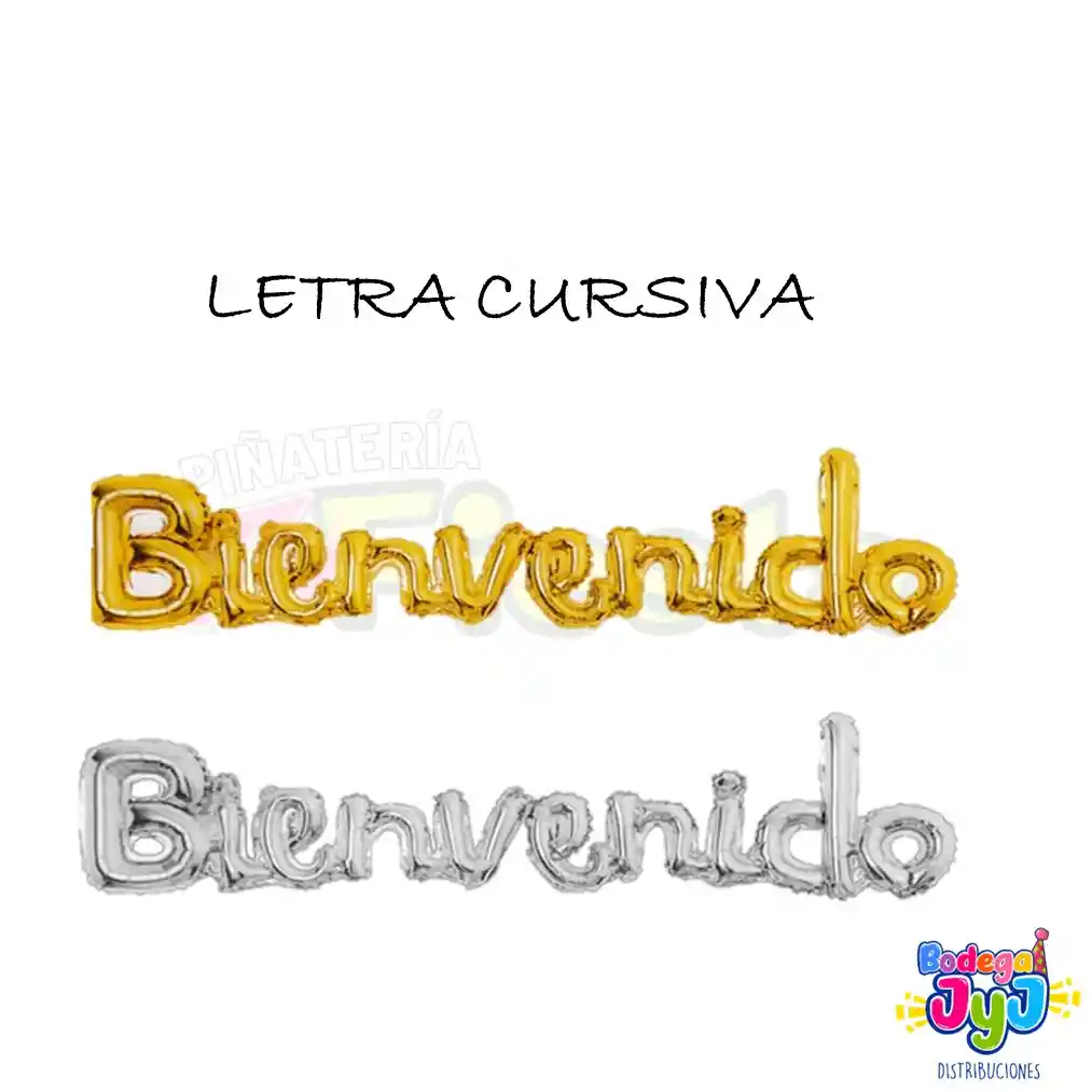 Globo Letra Cursiva Bienvenido