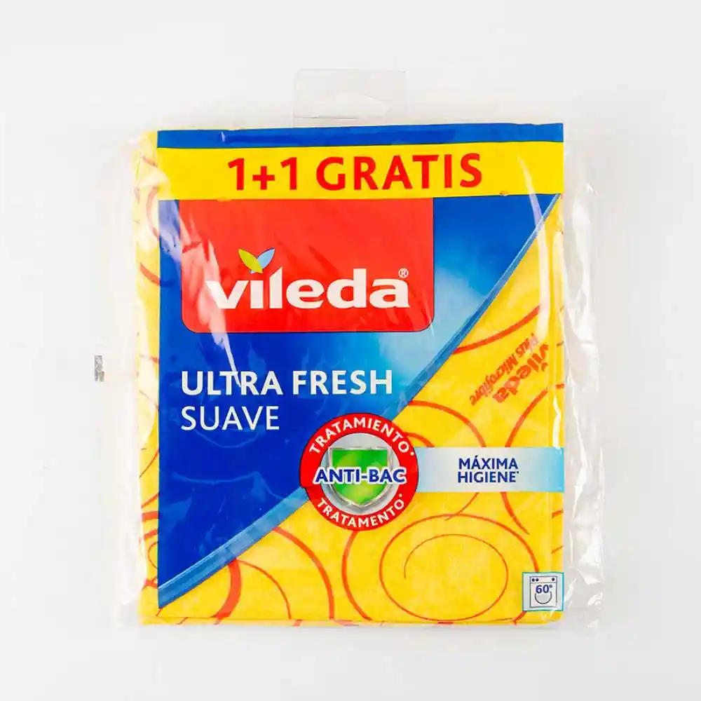Paño Vileda Ultra Fresh Amarillo 2 Und Microfibra