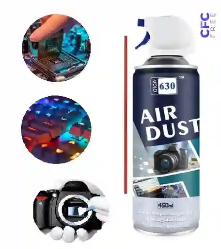 Aire Comprimido 450 Ml Limpiador Electrónico Duster Plumero Aerosol Spray Lata