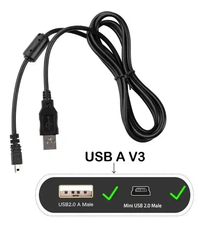 Cable Usb 5 Pines 3 Metros Carga Y Datos V3 Usb 2.0