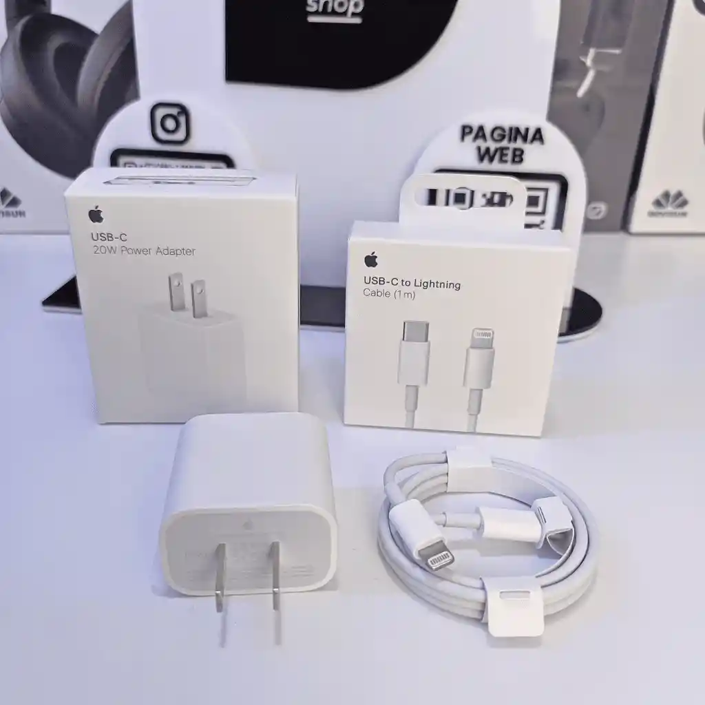 Cargador 20w + Cable Usb-c A Lightning Original – Combo Carga Rápida