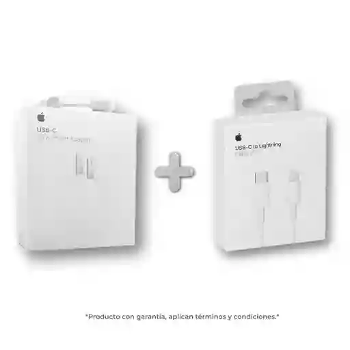 Cargador 20w + Cable Usb-c A Lightning Original – Combo Carga Rápida