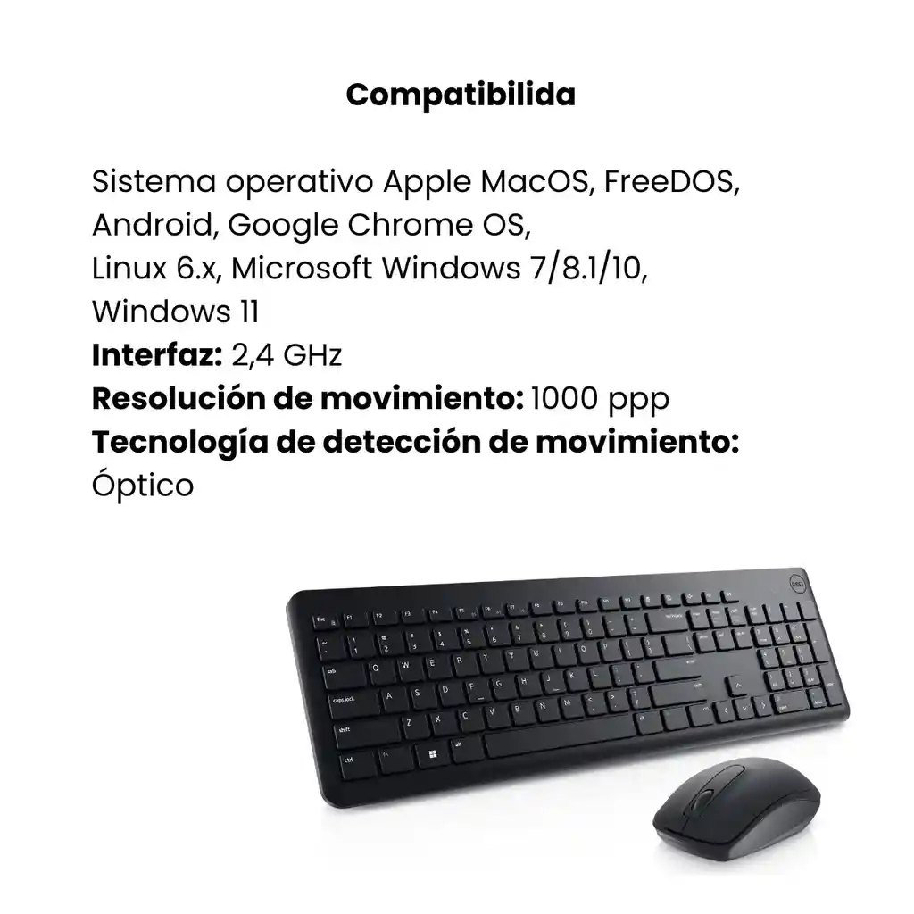 Dell Km3322w Wireless Combo 580-akcu