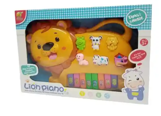 Piano Electrónico León/perro Musical Infantil Didáctica Para Niños Con Luces Y Sonido Grande
