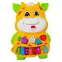 Piano Electrónico Vaca/robot Musical Infantil Didáctica Para Niños Con Luces Y Sonido Pequeño