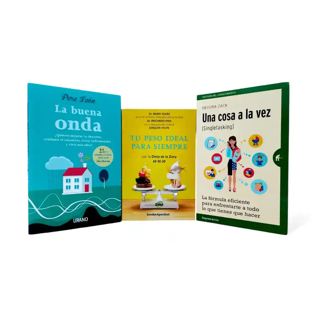 Combo X3 Libros: Bienestar, Salud Y Productividad Personal