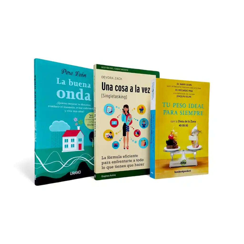 Combo X3 Libros: Bienestar, Salud Y Productividad Personal