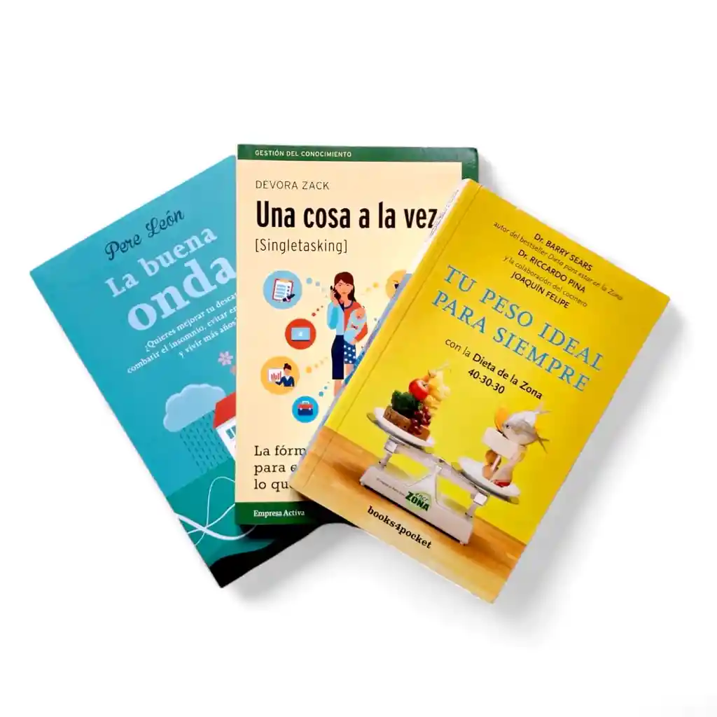 Combo X3 Libros: Bienestar, Salud Y Productividad Personal
