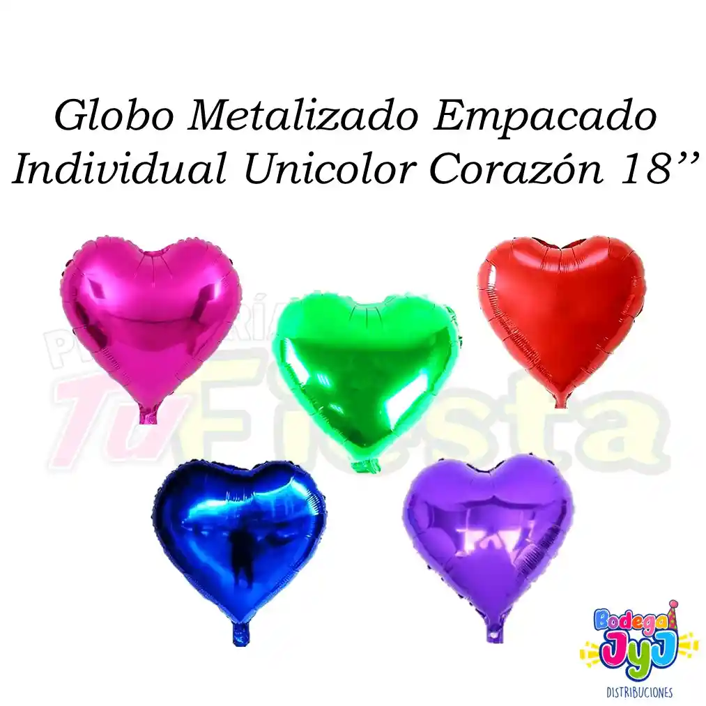 Globo Corazon Metalizado 18"