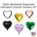 Globo Corazon Metalizado 18"