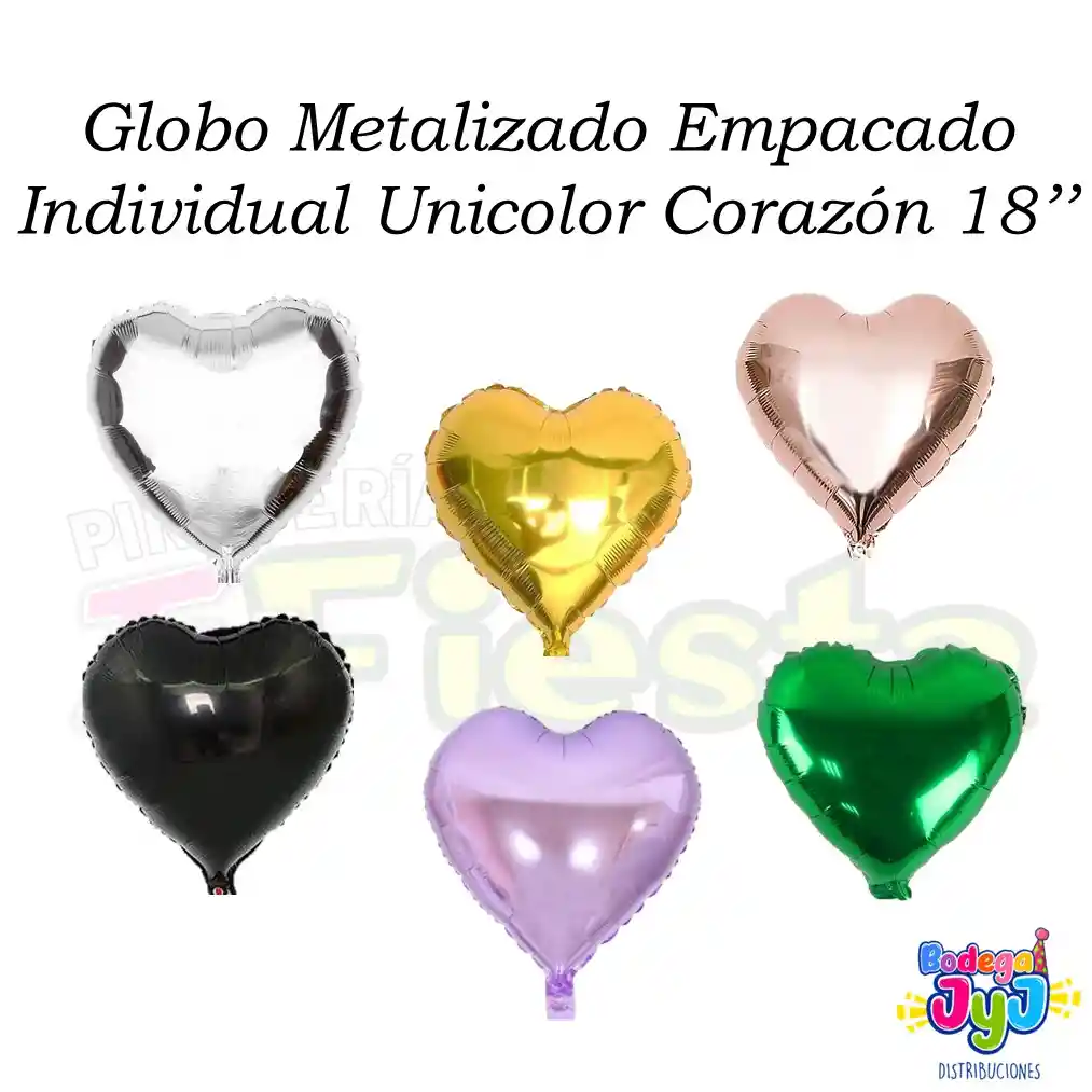Globo Corazon Metalizado 18"