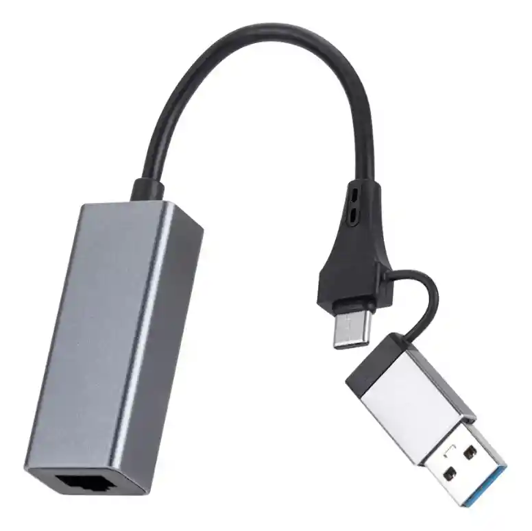 Hub Usb 3.0 Con Puerto Ethernet 1000mbs Rj45 + Adap A Tipo C