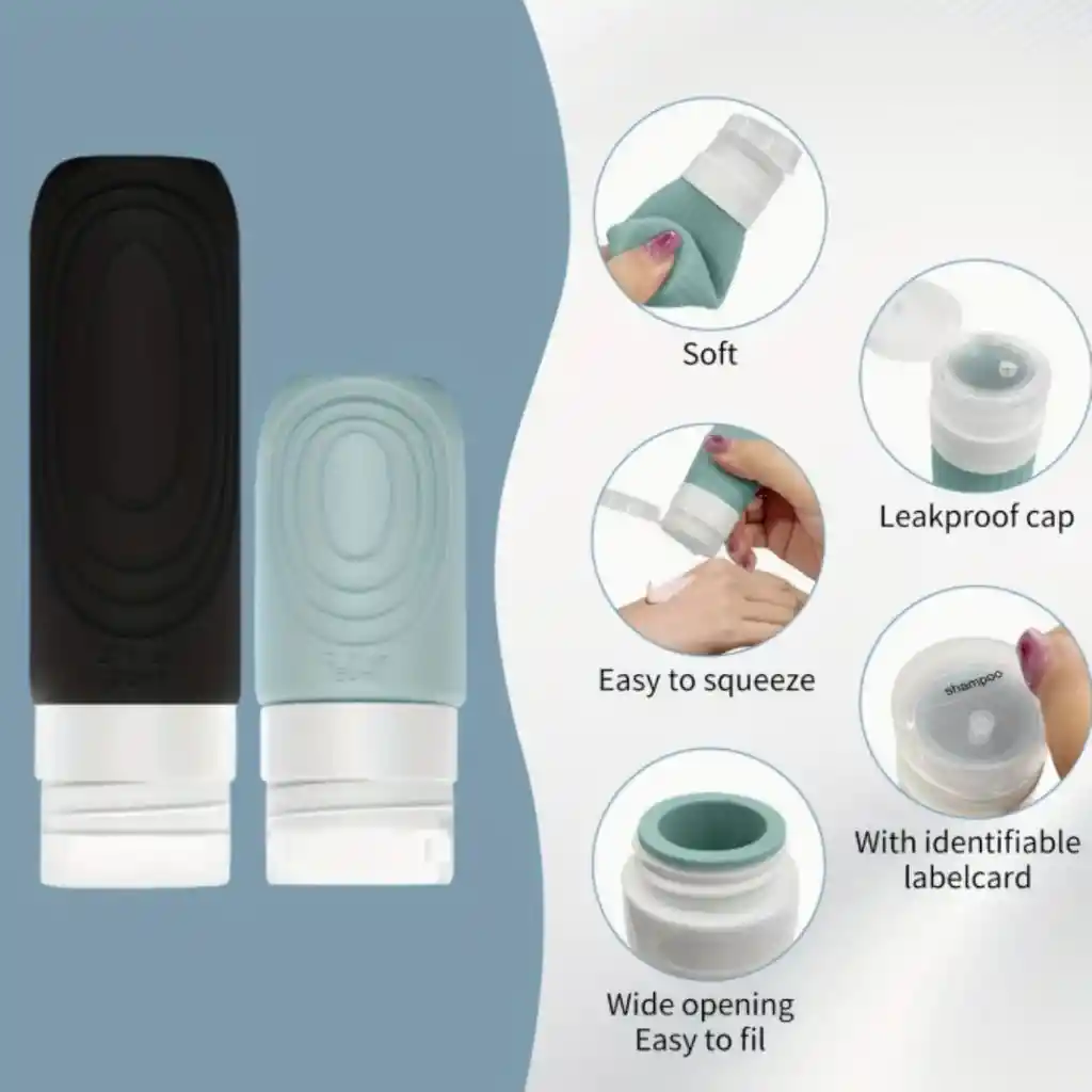 Botellas Silicona Set Viajes