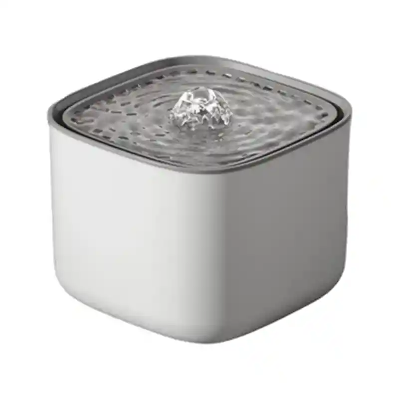 Fuente De Agua Para Mascotas Portátil De 3 Litros Blanco