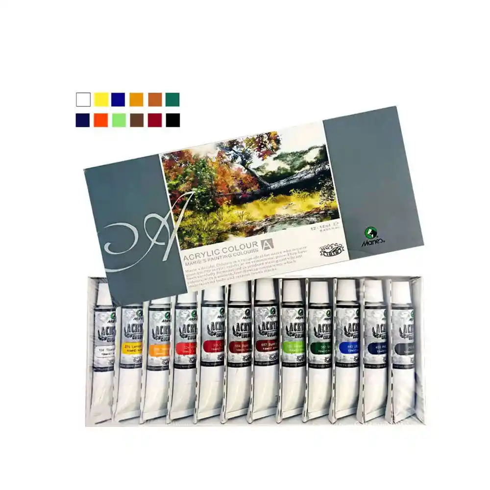 Pintura Acrilica Maries X12 Unidades