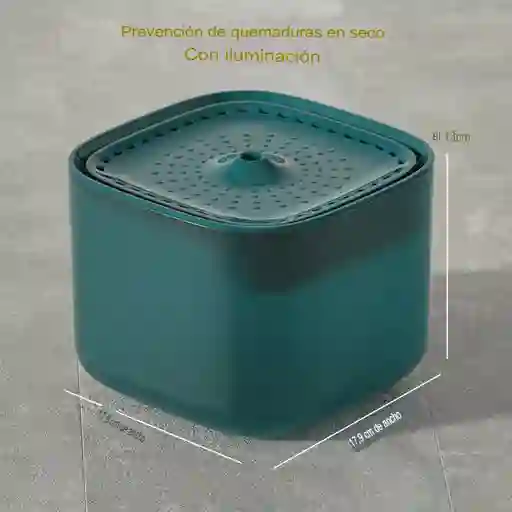 Fuente De Agua Para Mascotas Portátil De 3 Litros Azul Petroleo