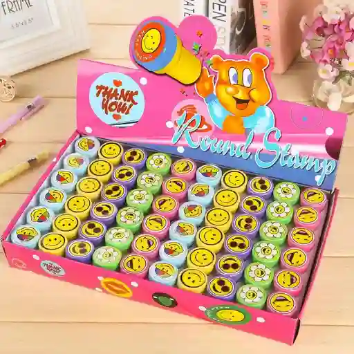 Sellos Emoji Escolares Para Niños Colores Sellos Emojis Kawaii