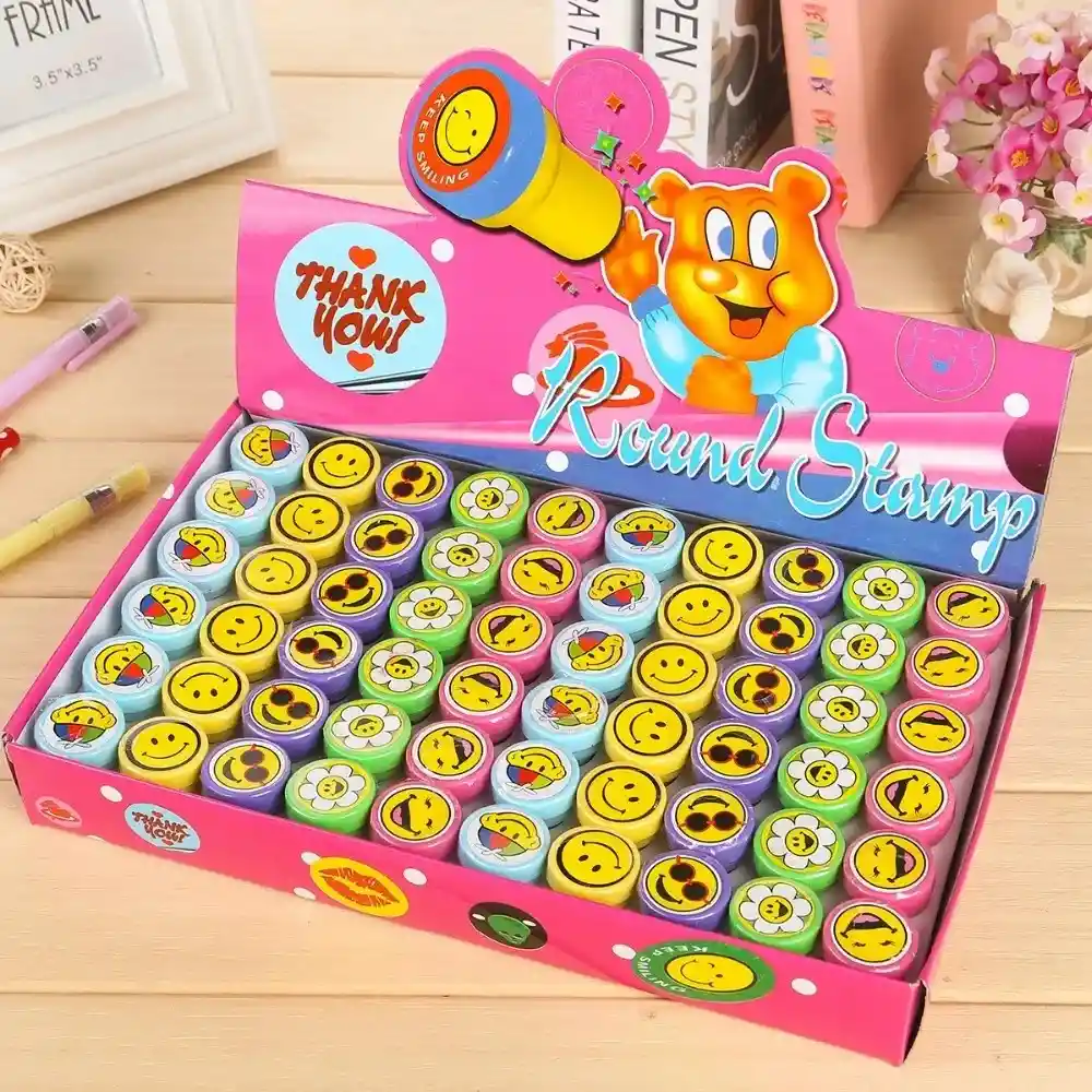 Sellos Emoji Escolares Para Niños Colores Sellos Emojis Kawaii