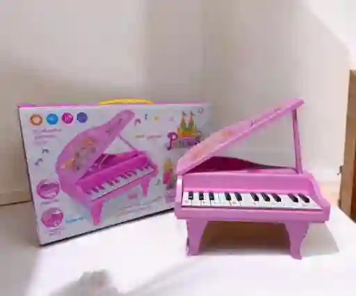 Piano De Juguete Pink Princesses Con Luces Led Rosa