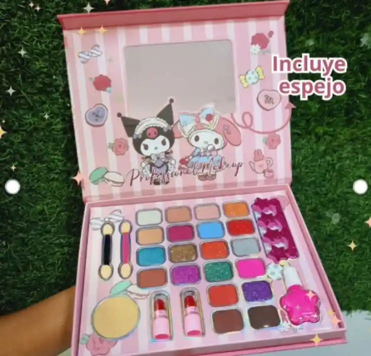 Estuche De Maquillaje Para Niñas Set Kuromi Kawaii 27 En 1