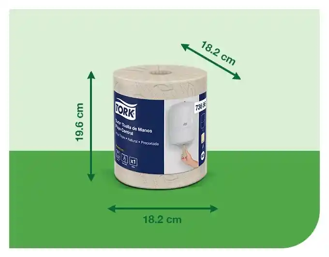 Tork Toalla De Manos Flujo Central Natural Precortada 100mts 3h 73686