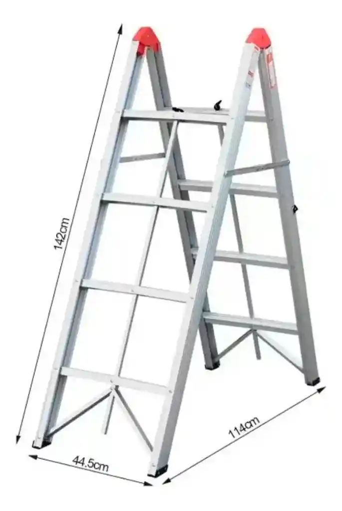 Escalera Plegable Multiproposito 4 Pasos En Aluminio 1.50 Metros