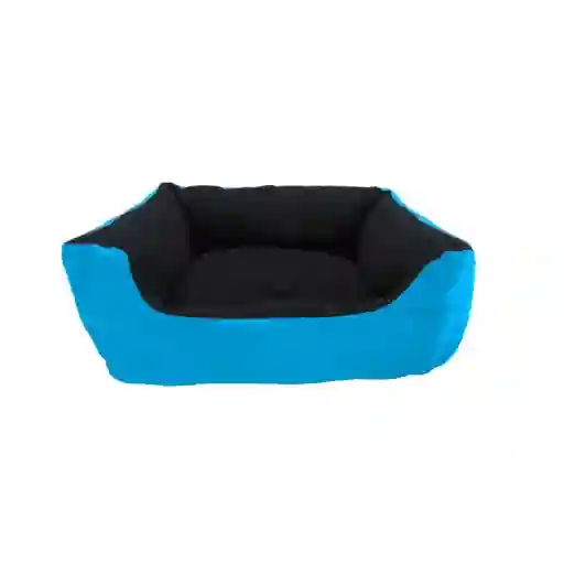 Cama Grande Para Mascota Con Cojín Lavable Impermeable Celeste