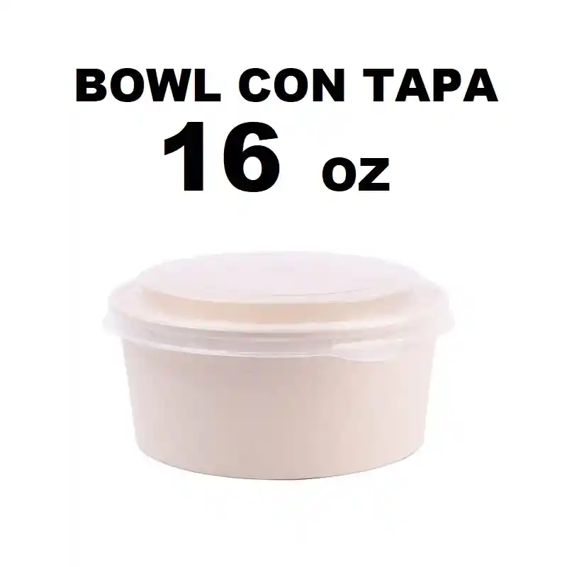 Bioform Bowl Bamboo Con Tapa 16onz X 50 Und
