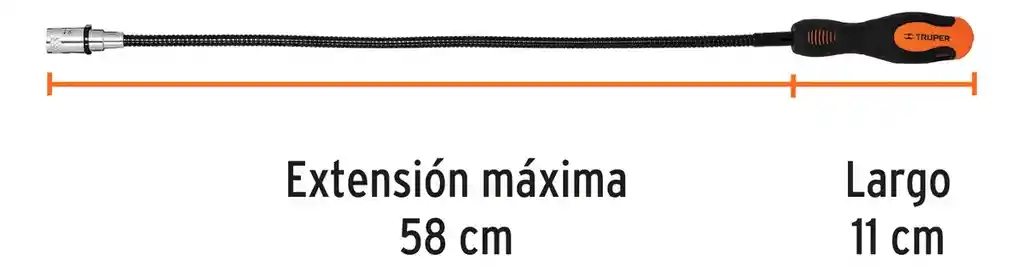 Imán Flexible De Acero Con Led 3 Kg Truper