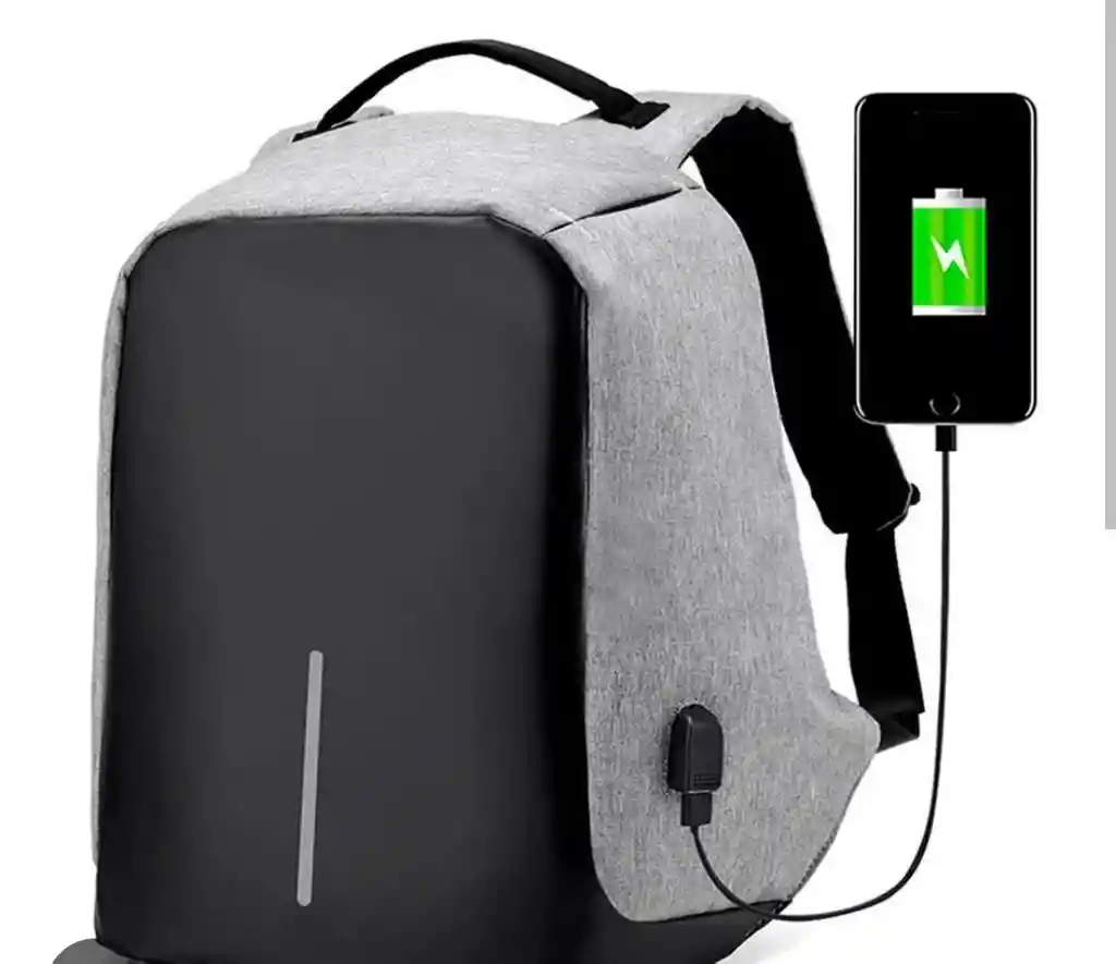 Morral Almacenamiento Bolso Morral Antirrobo Gris