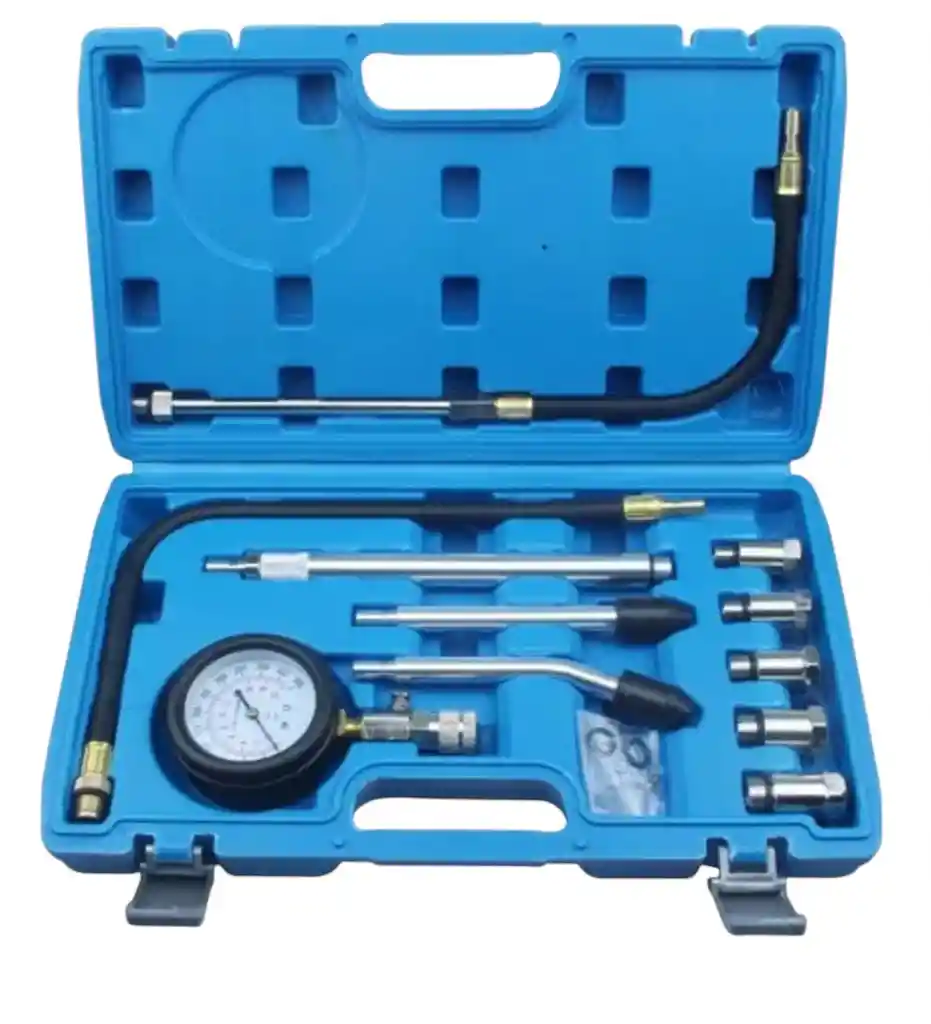 Manómetro Kit Prueba Compresión Cilindro Motor Gasolina 11 Piezas