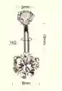 Piercing Ombligo Zircón Corazón Tornasol Rosca Interna