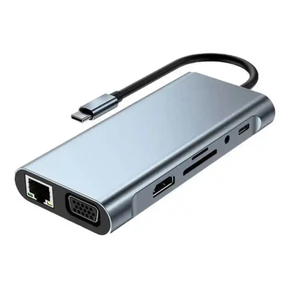 Adaptador Convertidor Multipuerto Tipo C 10 En 1 Hub Tipo C