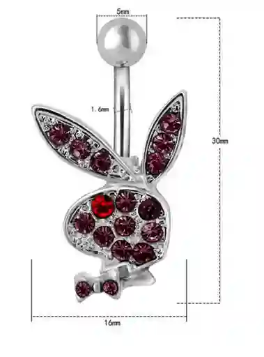Piercing Ombligo Play Boy Vinotinto