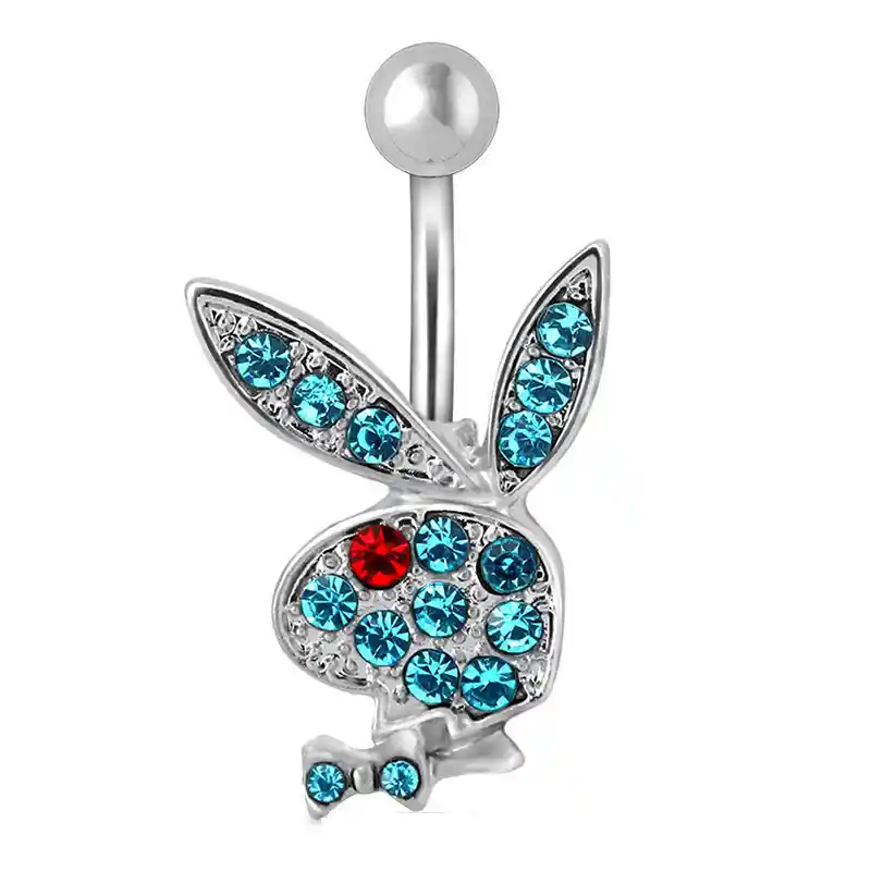 Piercing Ombligo Play Boy Azul
