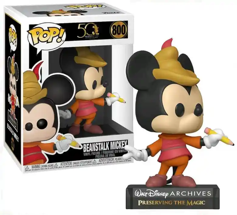 Funko Pop Mickey Mouse Beanstalk 50 Años 800 Disney Original