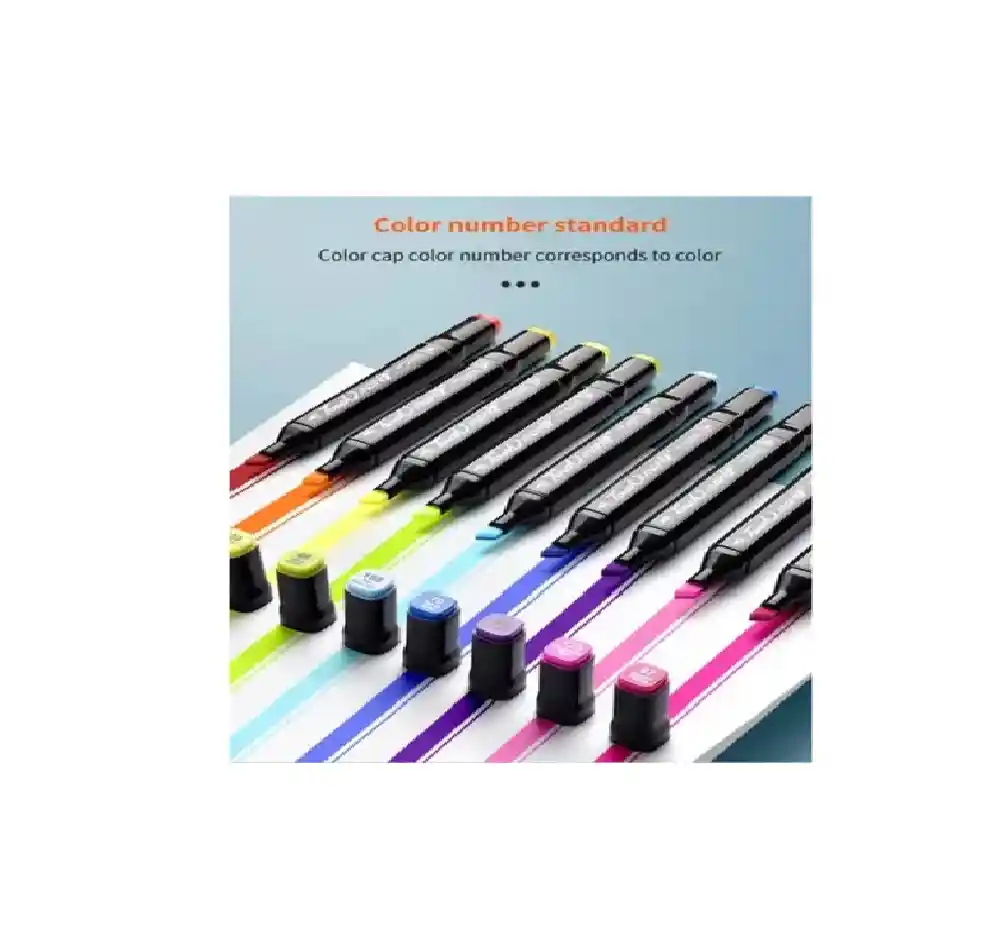 Set Marcadores Doble Punta X 80 Und Funda Negra