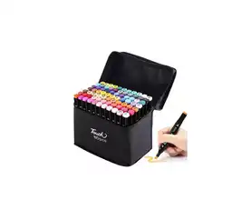 Set Marcadores Doble Punta X 80 Und Funda Negra