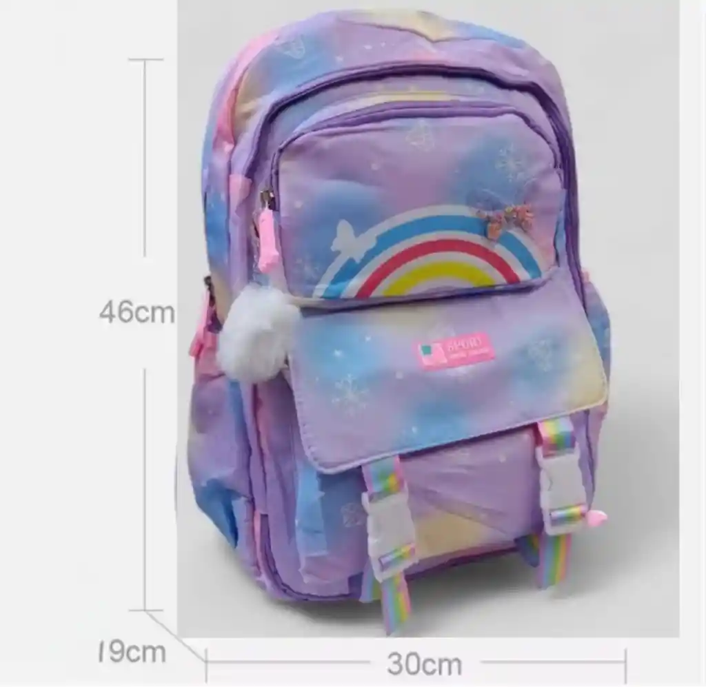 Morral Almacenamiento Bolso Escolar Bolso De Niña Azul
