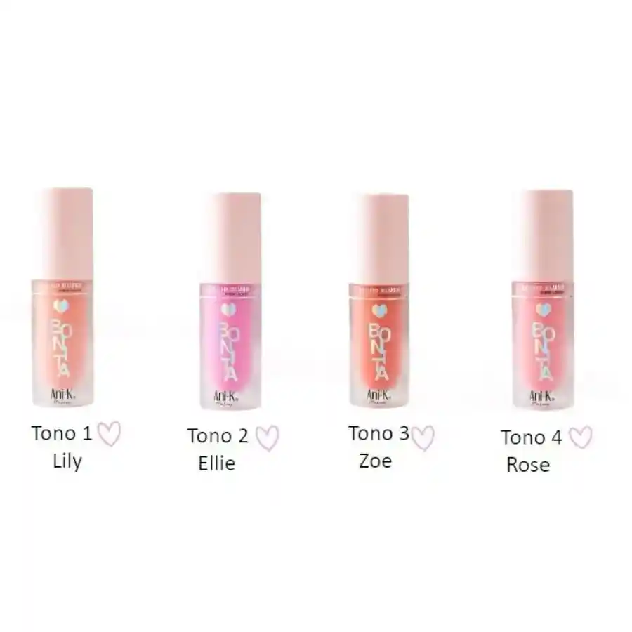 Rubor Liquido Ani-k Bonita Tono 01 Lily 5 Ml